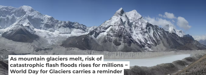 Imja Lake, a glacial lake in the Mount Everest region of Nepal, began as meltwater ponds in 1962 and now contains 90 million cubic meters of water. Its water level was lowered to protect downstream communities. Alton Byers